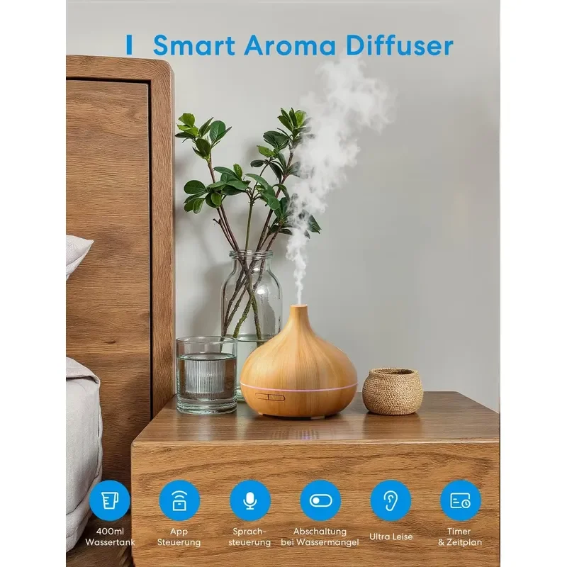 【CHIMU HOME】 MOD150 for Meross Mini Smart Aroma Diffuser 400ML with RGB Lighting Remote Voice Control 2.4 GHz WiFi App Smart - view 3