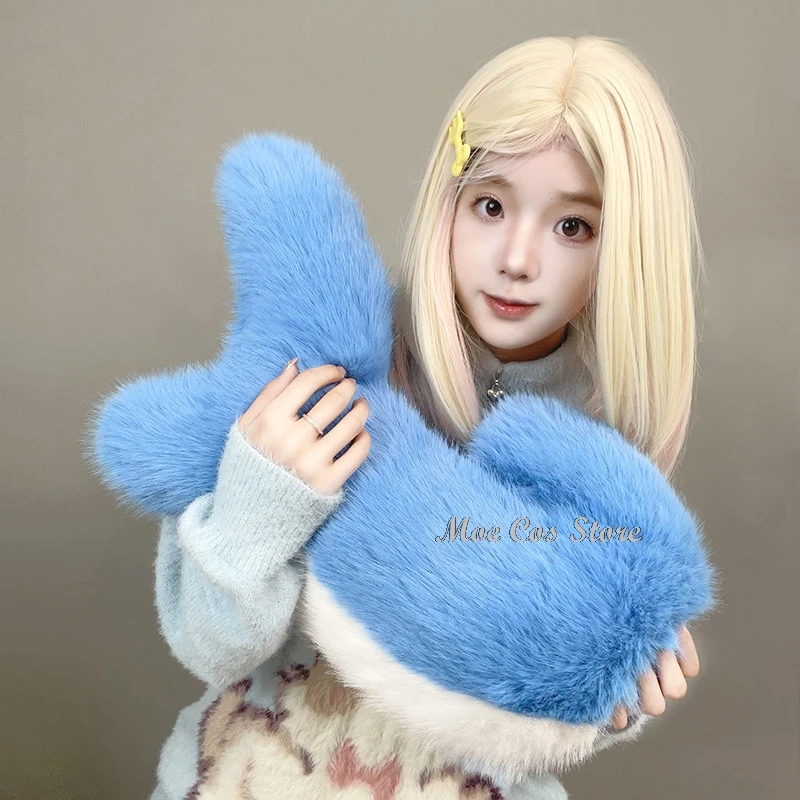 

Moe Cos Store Anime Game Kigurumi Fishs Cosplay Tail Shark Blue Black Plush Furry Fursuit Decor Accessories Halloween Roleplay T