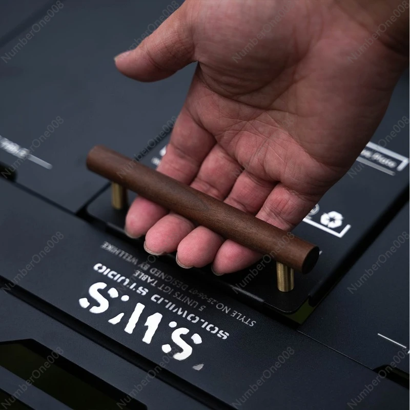 التخييم في الهواء الطلق SWS نصف وحدة العنكبوت موقد لوحة متعددة الوظائف المحمولة التخييم للطي شواء شواء الرف #5