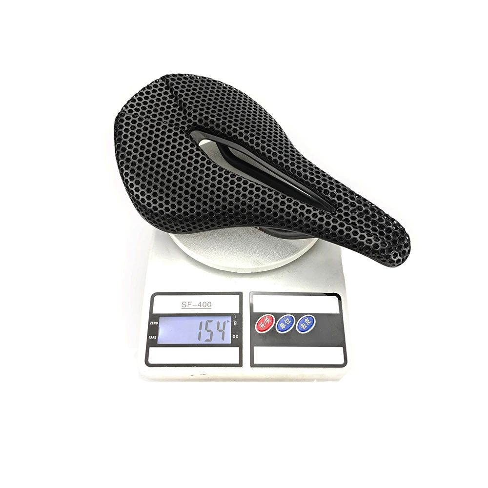 BALUGOE Fahrrad 3D-gedruckter Carbon-Carbon-Sattel, bequemer Rennrad-MTB-Sitz, gemütliches Wabenkissen, Carbon-3D-Sitzkissen – Detail 4