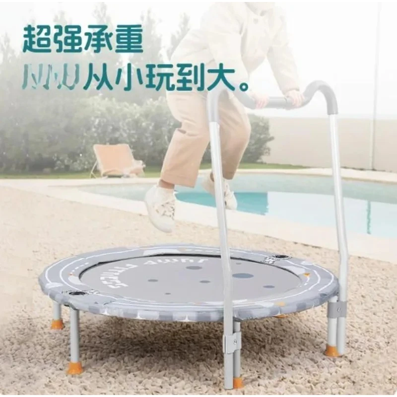 Foldable Silent Household Mini Trampoline Indoor Anti-Slip Space Saving Family Bounce Rebounder Jumping Bed for Adults Daily