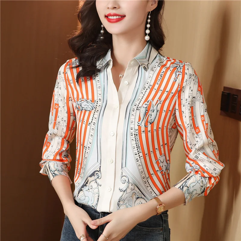 

Stylish Women's Blouse for a Chic Look Fashion printing Women's shirts 2024 Spring Summer tops blusa mujer