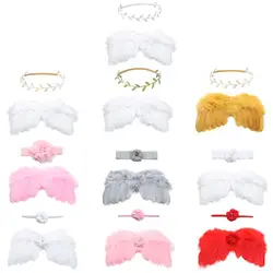 Bandeau de cheveux pour bébés filles, vêtements de sauna, olympiques pour nourrissons, accessoires photo, aile d'ange, accessoires de photographie pour nouveau-nés