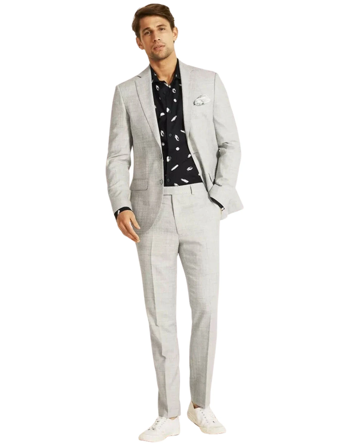 Men\'s Linen Suit Two Pieces Two Buttons Notch Lapel Tuxedos for Wedding/Formal/Party prom suits