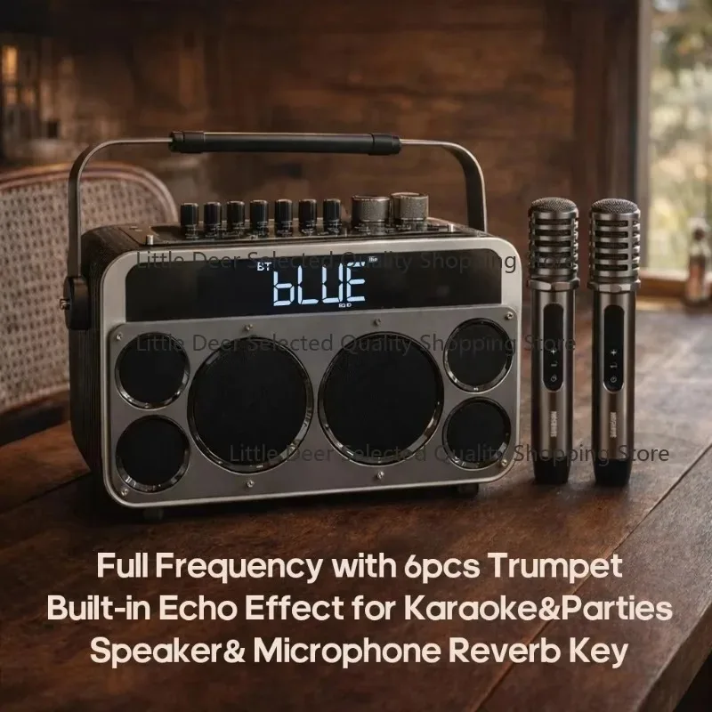 

15K Style Portable Speaker With Integr Metal Body, Alunum Alloy Handle for Home, Bacard, Camping