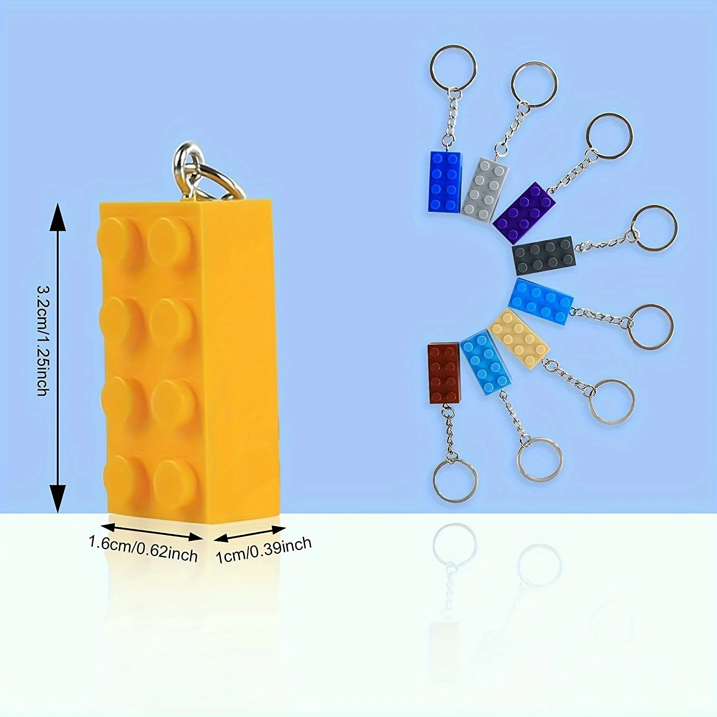 10/16pcs, [Building Block Keychain] Fun Keychains | Novelty Keychains for Bags, Backpacks, and Cars with Party Favors and Gifts.
