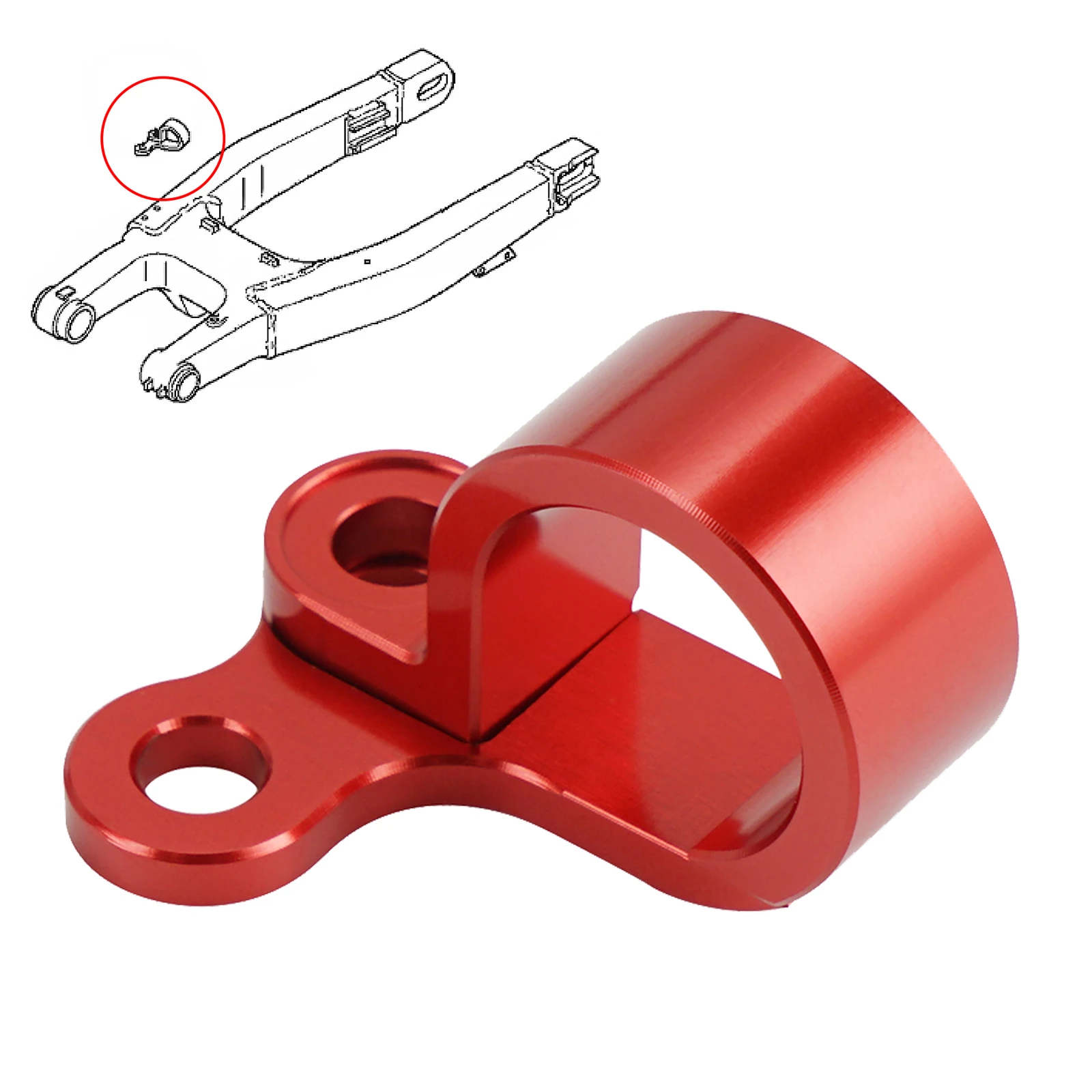

For Honda CRF250R 2010-2013 CRF450R 2002-2012 CRF150R CRF150RB 2007-2022 CRF450X 2005-2017 CNC Rear Brake Hose Line Cable Clamp