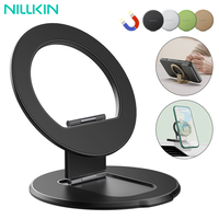 NILLKIN MagSafe Phone Holder With Double Sided Magnetic Ring Portable Car Phone Stand For iPhone 16 15 14 Series Xiaomi Samsung
