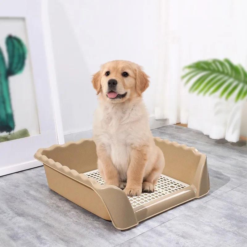 Bac de propreté amovible pour chiot, pour l'entraînement à la propreté à domicile, avec support pour tapis absorbant, pour chien et animal de compagnie