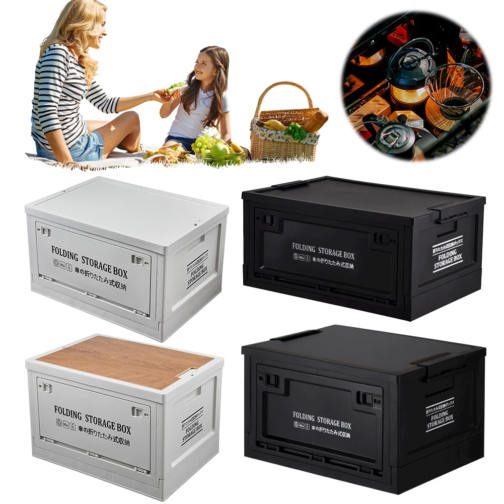 大容量のキャンプ収納ボックス多機能屋外ベンチキャンプ用品用まな板20-l30l