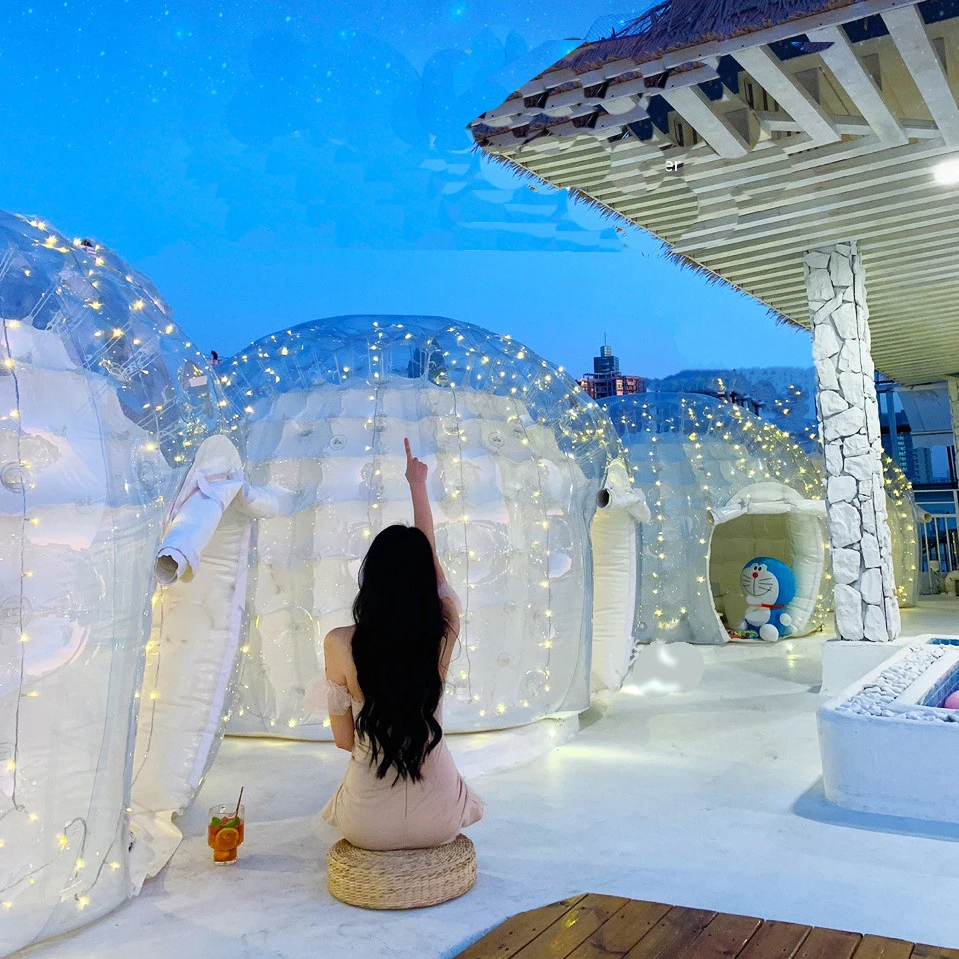 Inflatable Bubble Tent, Clear - огляд і ціна Outdoor Lighting Rental For Party