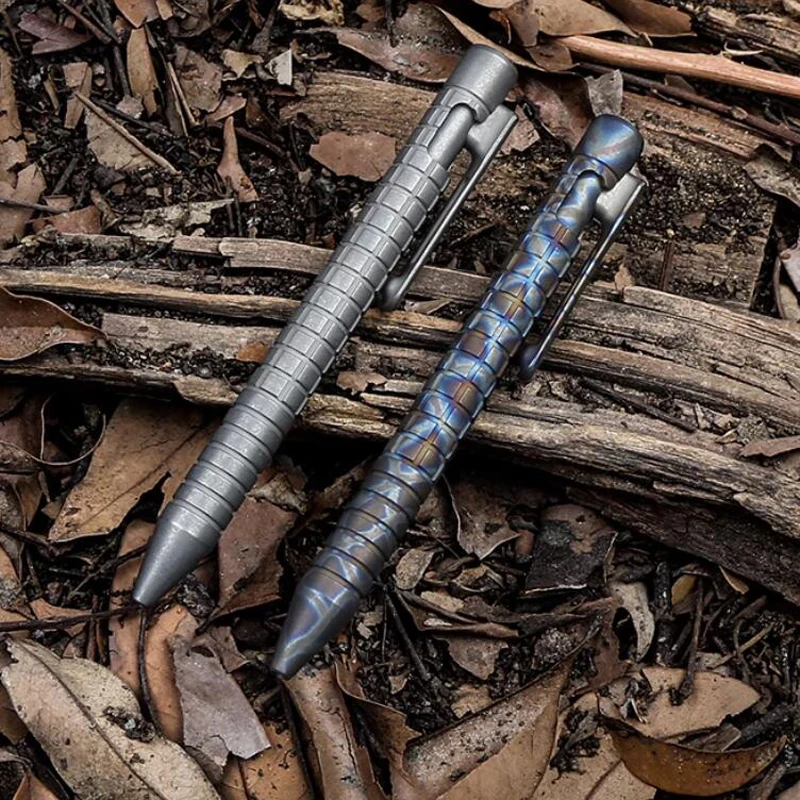 1PC Titanium Alloy EDC Pen With Writing Multi-functional Portable Tools Pen Ball Point Pen Gift