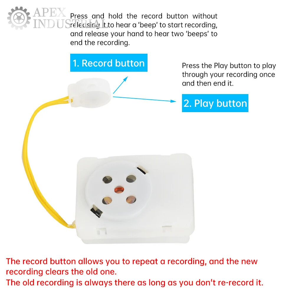 Recordable Sound Module Plush Toy Music Box Voice Recorder High-fidelity Voice Message Recording 40s/5 minutes Sound Recording