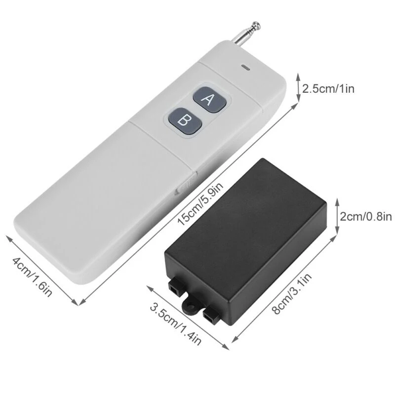 3KM Long Range Remote Control Switch System, High Sensitivity, High Confidentiality, Stable Performance, Black/Gray