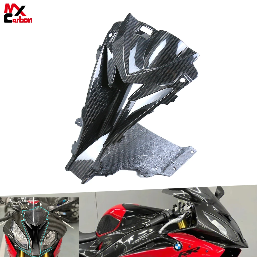 For BMW S1000RR 2015-2018 Full Carbon Fiber Head Nose Cowl Air Intake Shell Body Frame Center Front Covers Motorcycle Accessorie