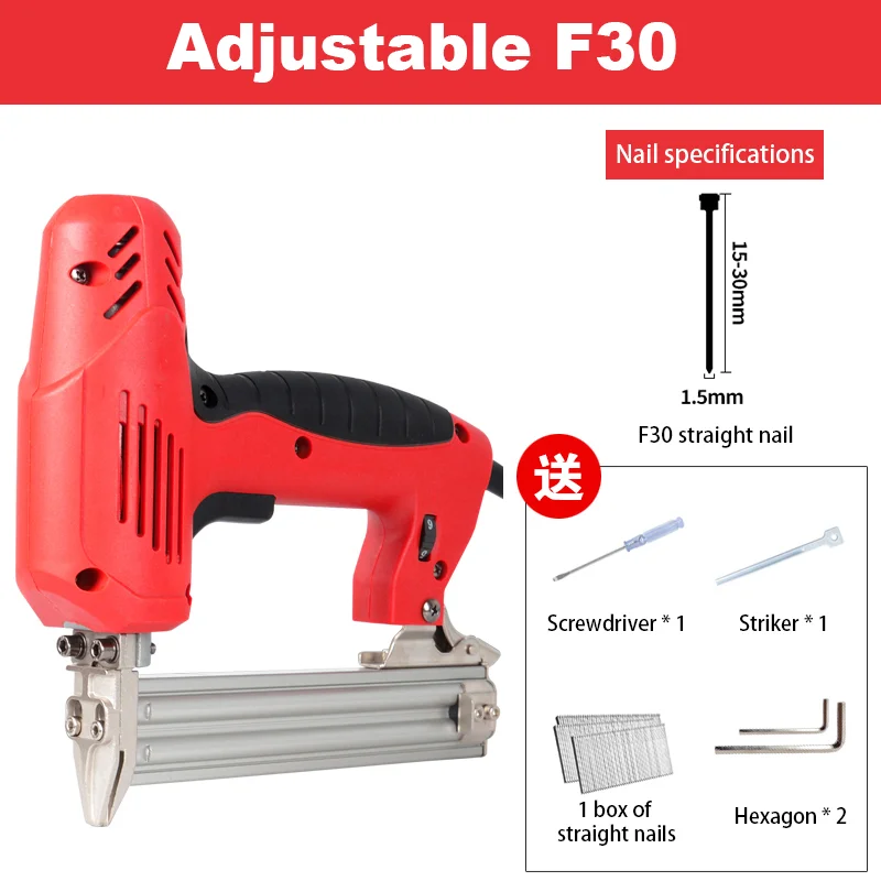 Electric Nail Gun Dual-purpose Nail Gun F30 Straight Nail Gun Multifunctional Ceiling Nail Shooting Tool Woodworking Tool