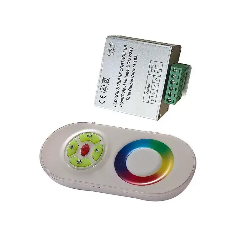 18A Aluminum Shell Five-Key Touch Controller, RGB Controller, Key Touch Controller, Wireless RGB Controller DC 12V /24V