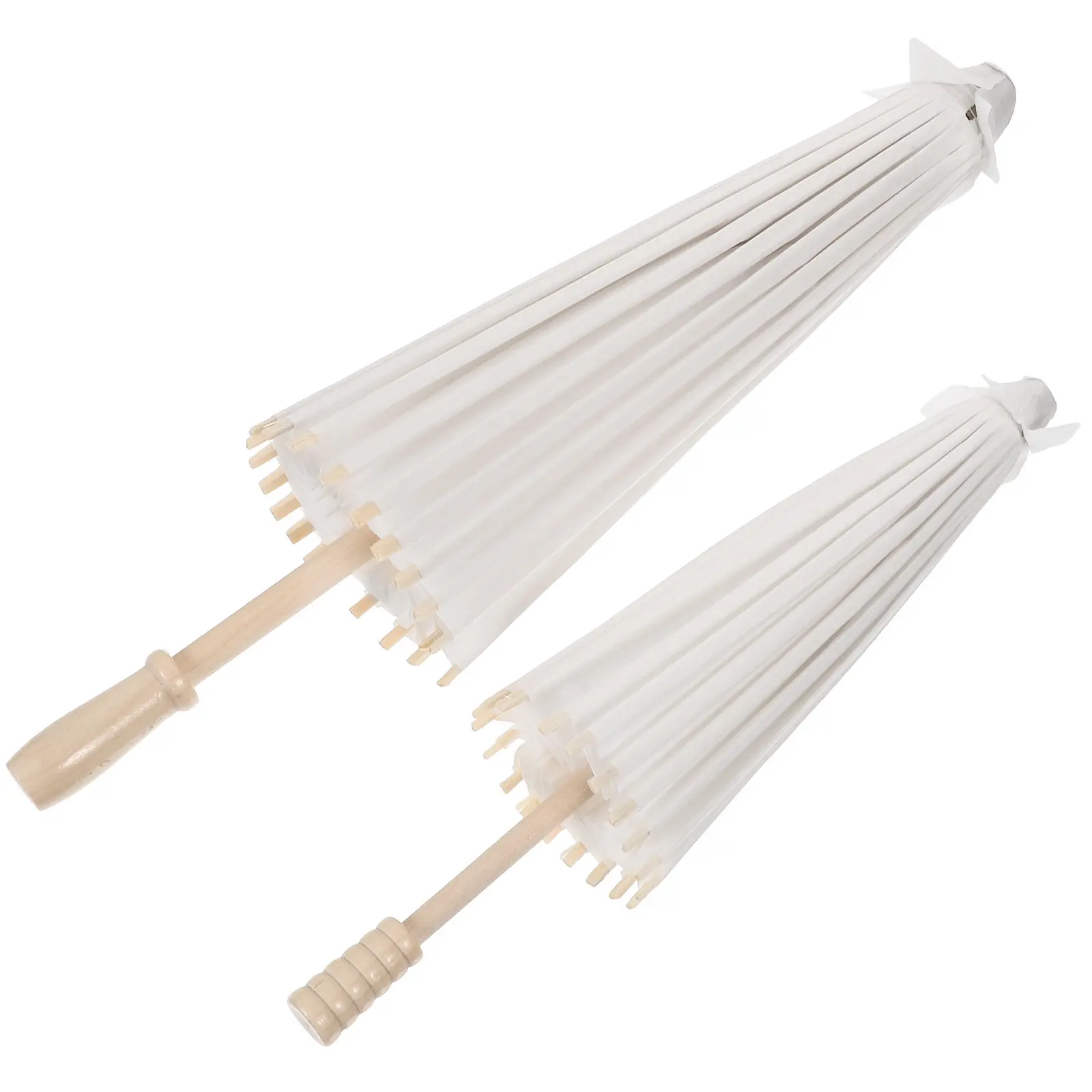 4Pcs Chinese Style Paper Umbrella Kids DIY Blank Paper Umbrella Portable Stage Performance Parasol Photography Prop