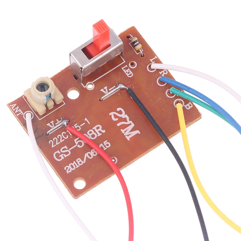 Placa receptora y transmisor PCB con sistema de Radio de antena para coche de juguete, circuito de 27MHz, Control remoto RC de 4 canales