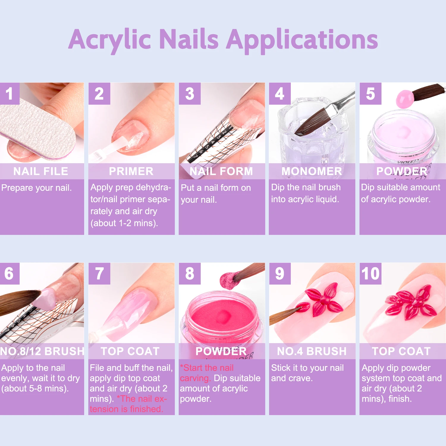 1.06 أوقية/30 جرام مسحوق أكريليك وردي اللون ومسحوق غمس 2 في 1 يستخدم لتطويل الأظافر نحت صالون تجميل الأظافر #5