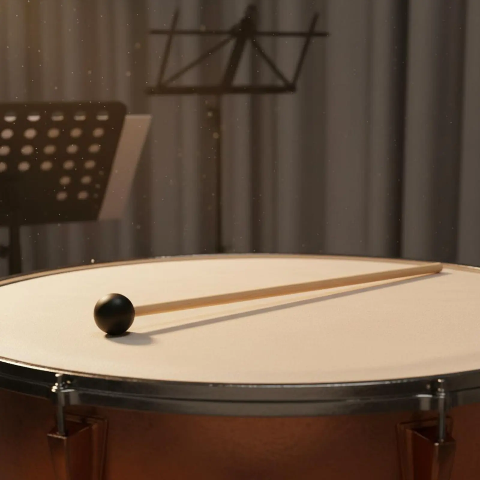 2 Pieces Black Head Mallet Long-Lasting Ball Head Mallet Instrument Accessory Easy to Use Music Gear Lightweight for Performance