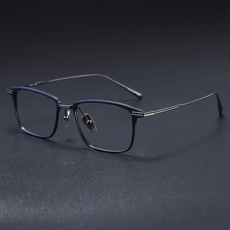 

2026 Fashion Comfortable Pure Titanium Eyeglasses frames Vintage Luxury square Eyewear Glasses Frame Men Women Spectacles