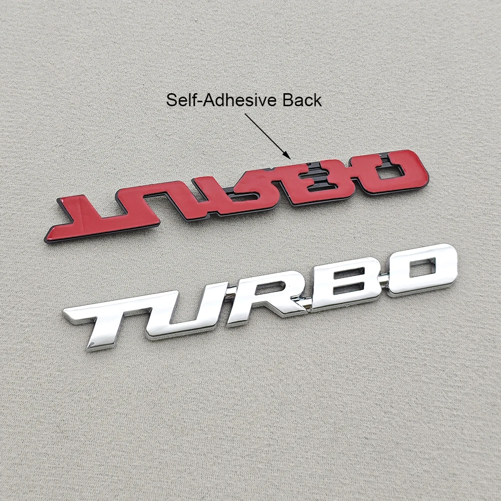 1Pcs Universal 3D ABS Letters Car Styling Badge TURBO Logo Boost Loading Boosting Turbocharged Emblem Sticker Decal Accessories