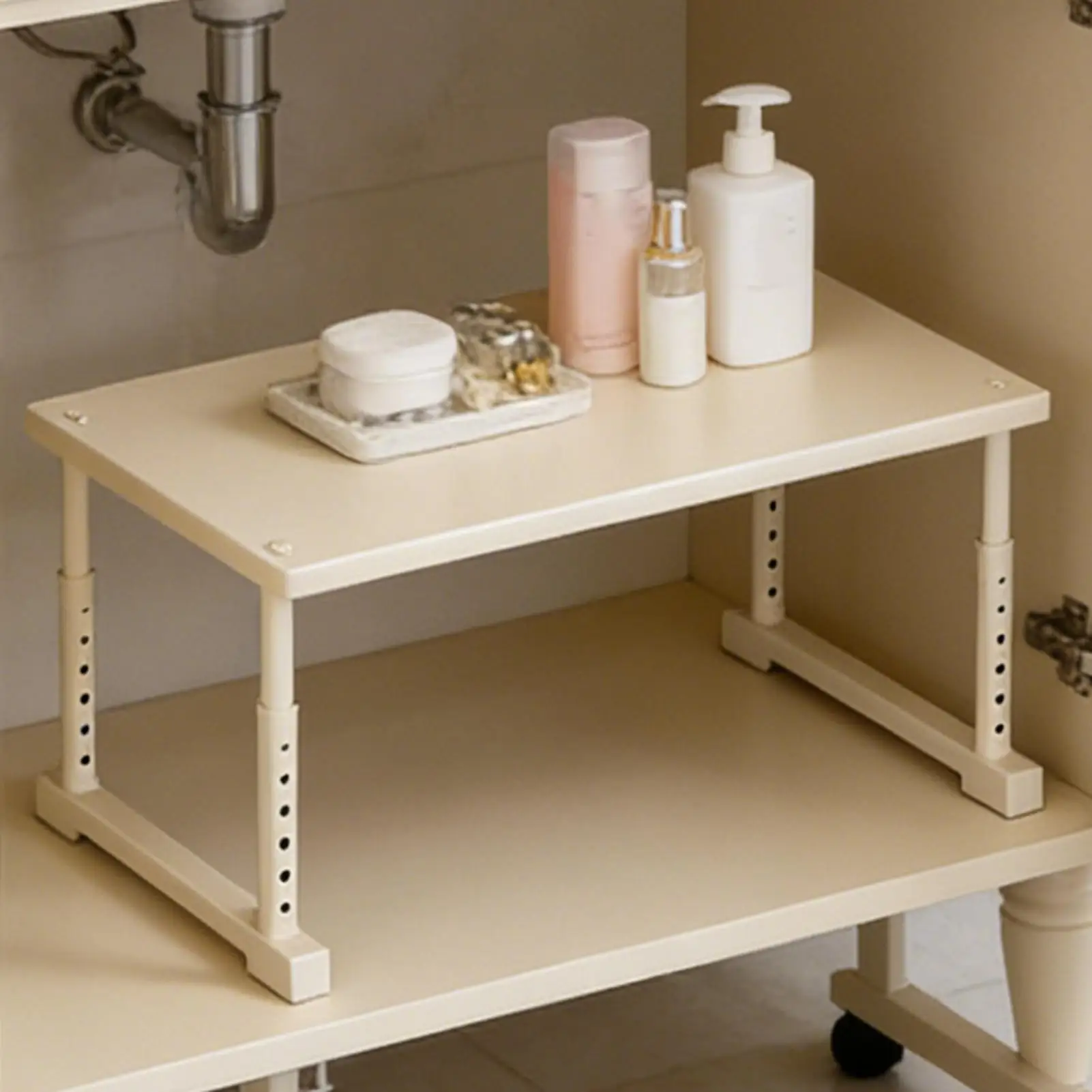 

Cabinet Organizer Shelf Stackable Carbon Steel Adjustable Cabinet Organizer Closet Shelves for Home Kitchen Bedroom Living Room