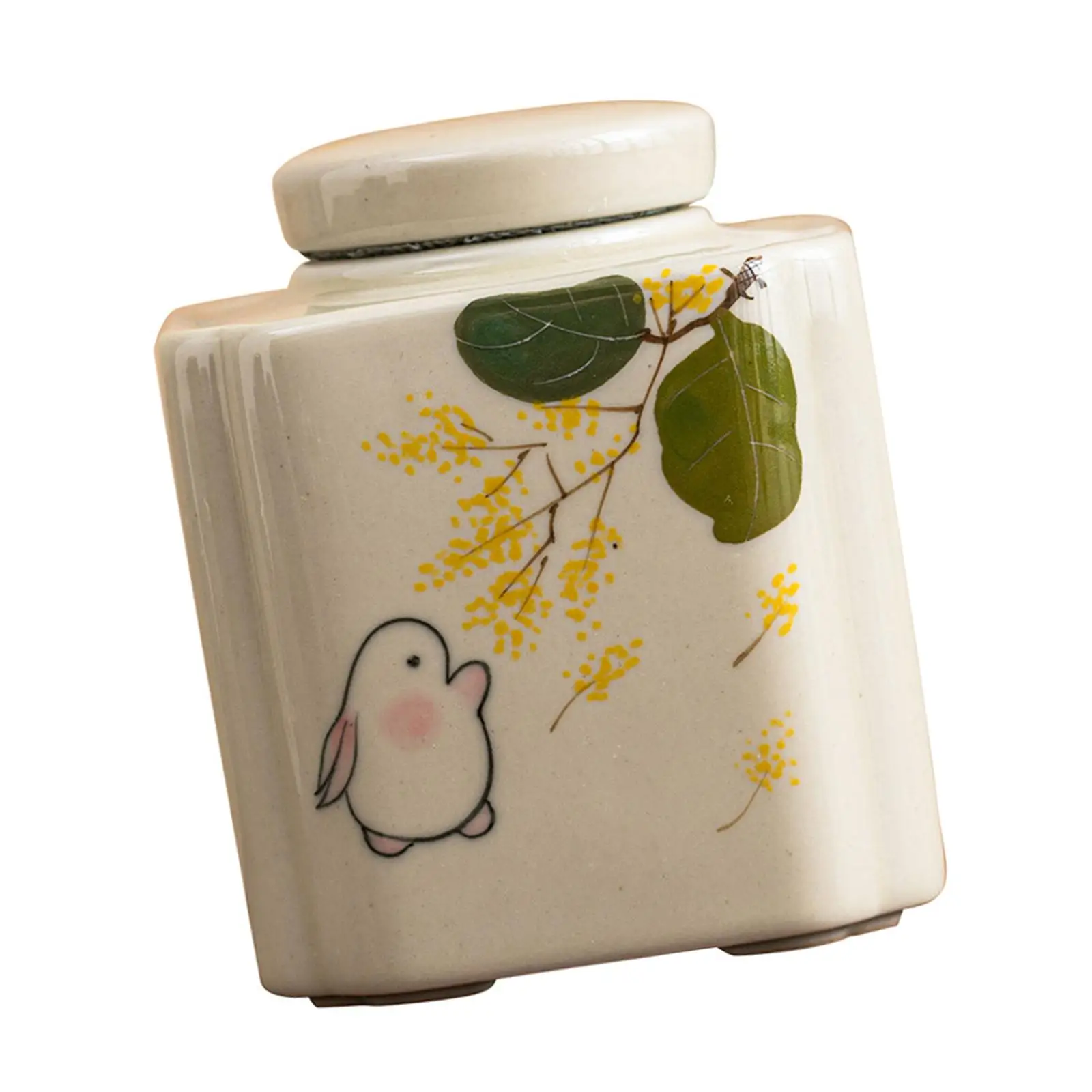 Tea Canister Small Spice Desk Restaurants Coffee Beans Pot with Airtight Lid