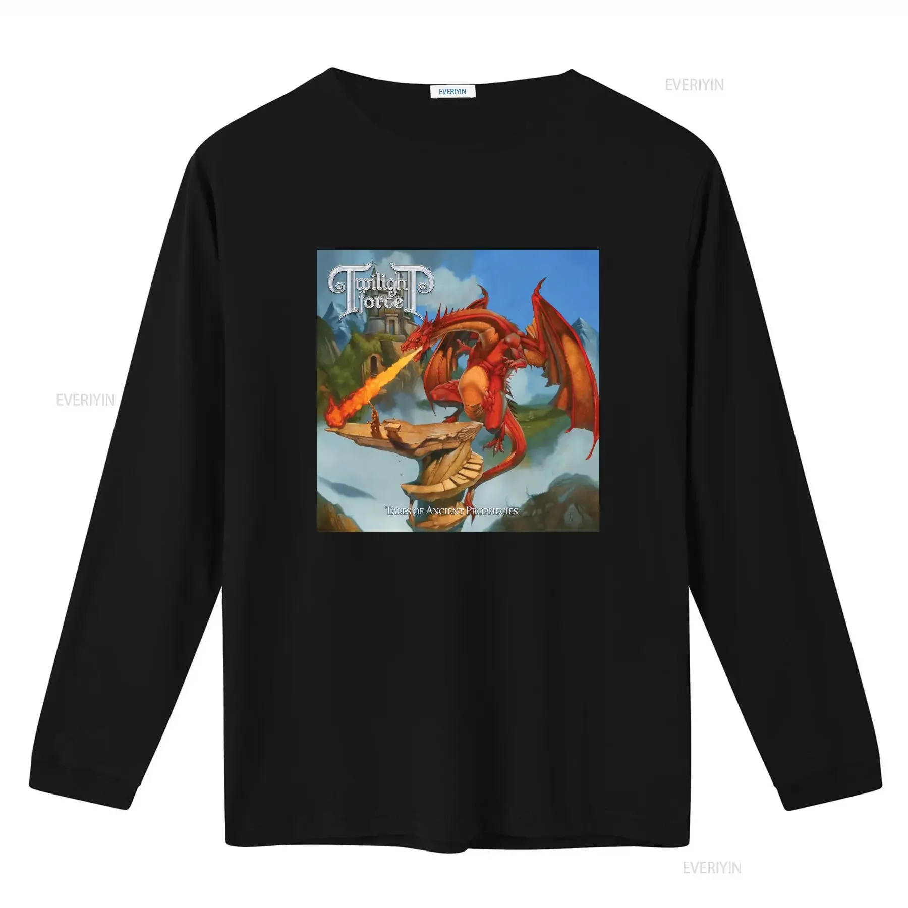 Twilight Force Tales of Ancient Prophecies Dragon Print T shirt Black  for Men and Women All Sizes S 5XL vintage Washed graphic