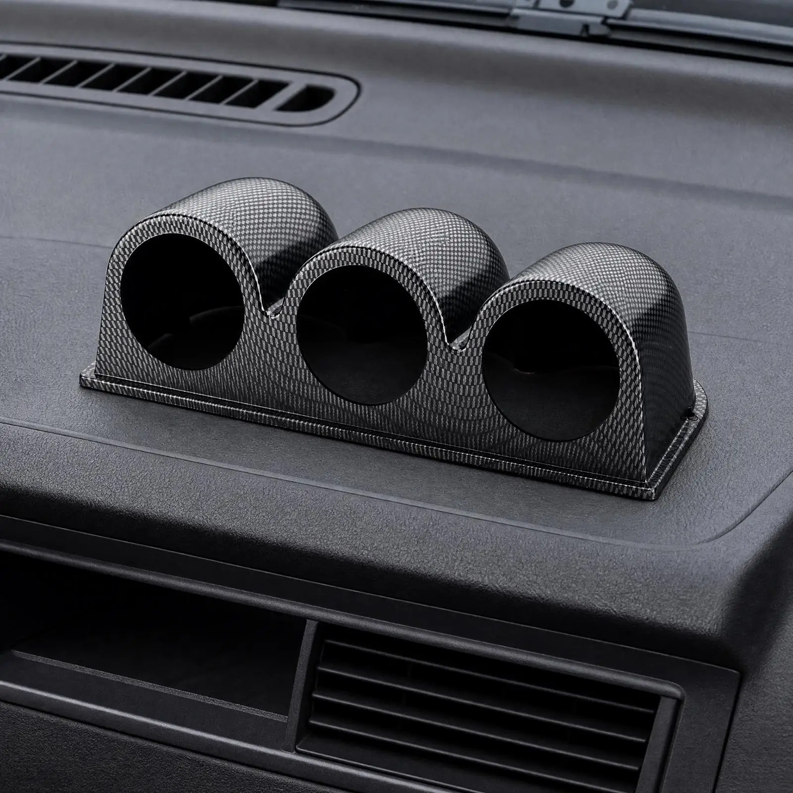 52mm Gauge Mounting Holder Sturdy ABS Plastic Gauge Mount with Integrated Base Easy to Install Wear-Resistant