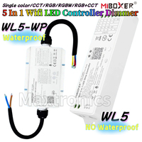 WL5/WL5-WP Miboxer 5 In 1 Wifi LED Controller Dimmer DC12V 24V Waterproof IP67 For Single color/CCT/RGB/RGBW/RGB+CCT Strip Light