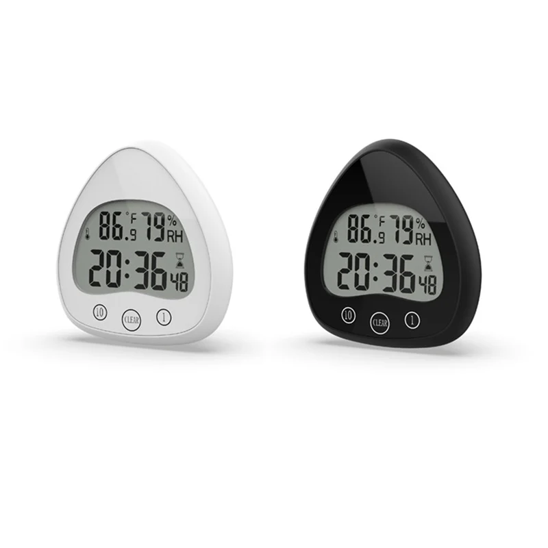 Tipo copo de sucção do banheiro temperatura e umidade temporizador alarme, cozinha em casa temporizador criativo, toda a máquina é à prova dwaterproof água