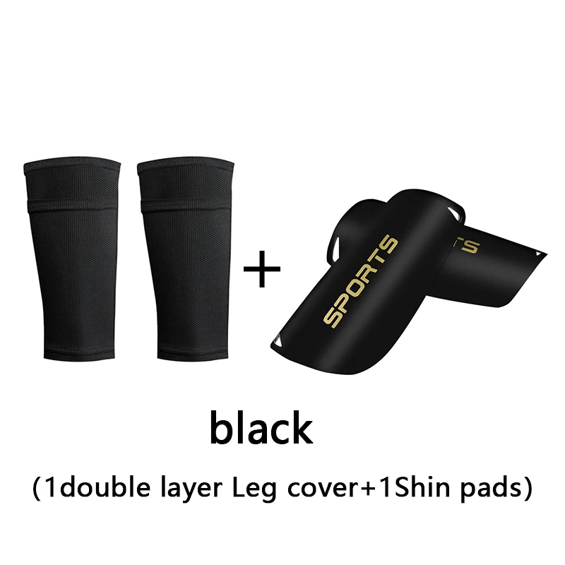 1 Set Soccer Shin Guard Adults Kids Socks With Pocket Professional Shields Legging Shinguards Cover Sleeves Protective Gear