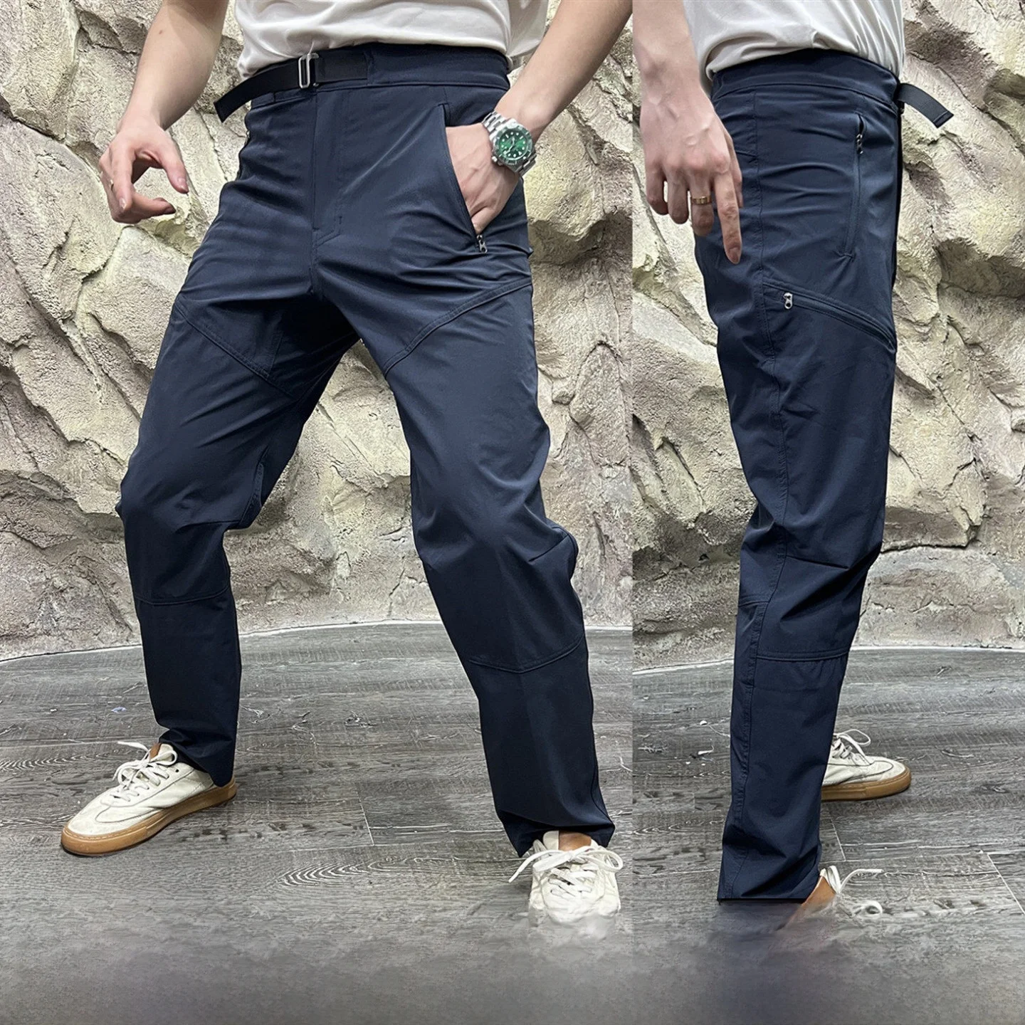 Outdoor Men's Quick Dry Soft  Pants 3D Tailoring Durable Fabric Straight Leg Business Casual Trousers for Autumn