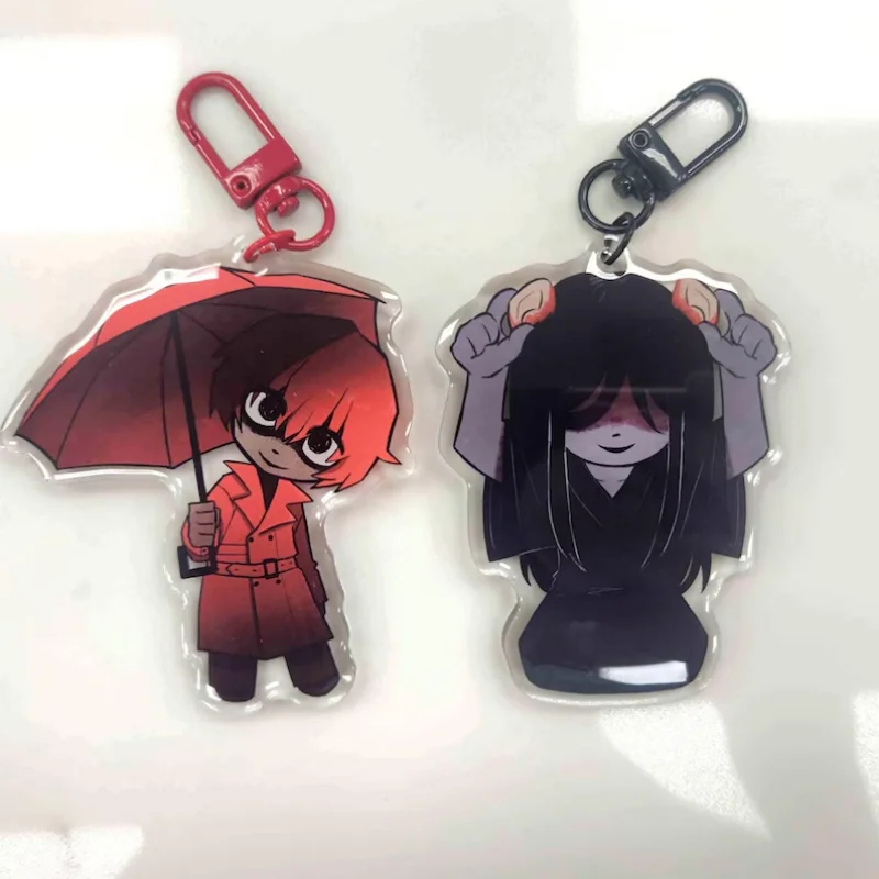 Homicipher Character Keychain Acrylic Material Anime Style Carabiner Clip for Bag Unisex Colorful Design