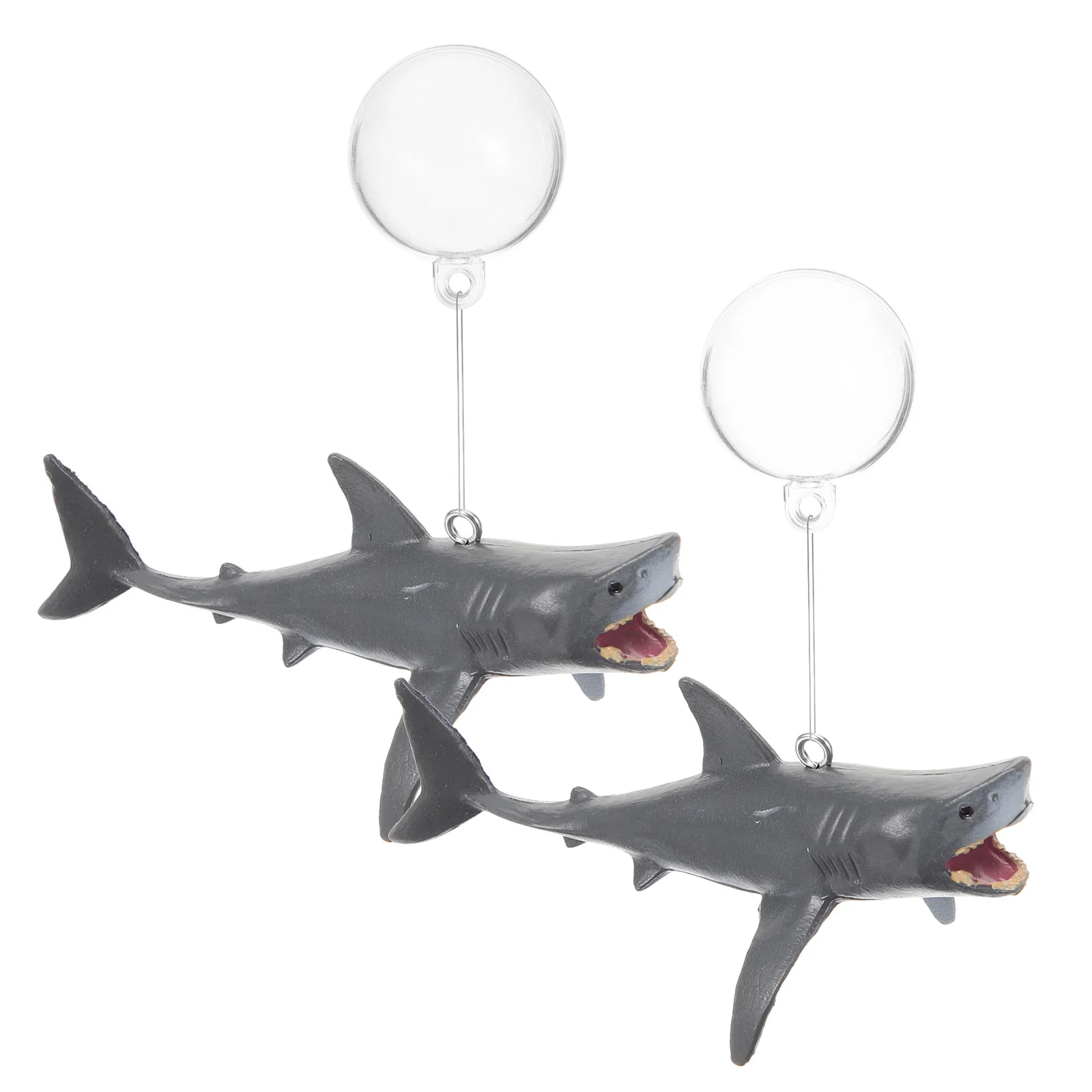 2 Sets Fish Tank Shark Decoration Floating Aquarium Decors Accessories Ornaments Decorative Marine Animal Pvc Mini