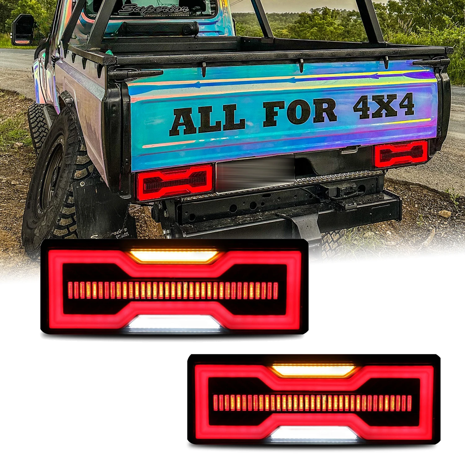 Pickup Back Lamps Land Cruiser Rear Bumper Lamps 70 Series 2010-2020 Car Tail Lights for Toyota FJ75