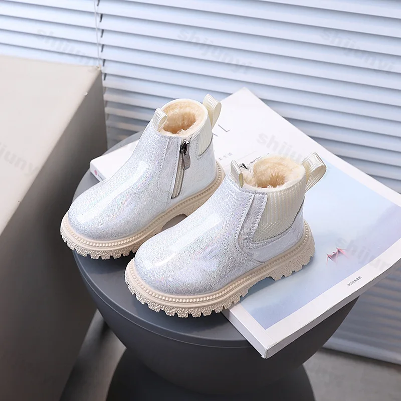 أحذية الفتيات الموضة الدافئة المخملية عالية الجودة أحذية الثلوج 2025 الشتاء للأطفال متعددة الاستخدامات مريحة أفخم عدم الانزلاق منصة الأحذية القطنية #5
