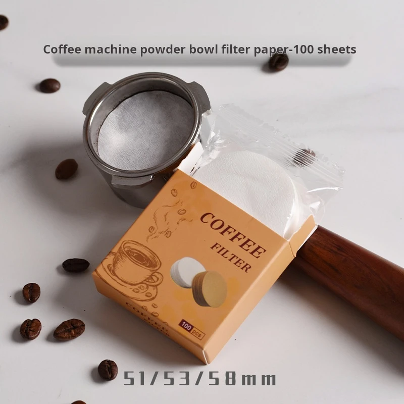 Coffee Filter Paper 51/53/58mm Water Distribution Filter Papers Espresso Mocha Pot Ice Drop Pot Universal Filter Paper 100pcs