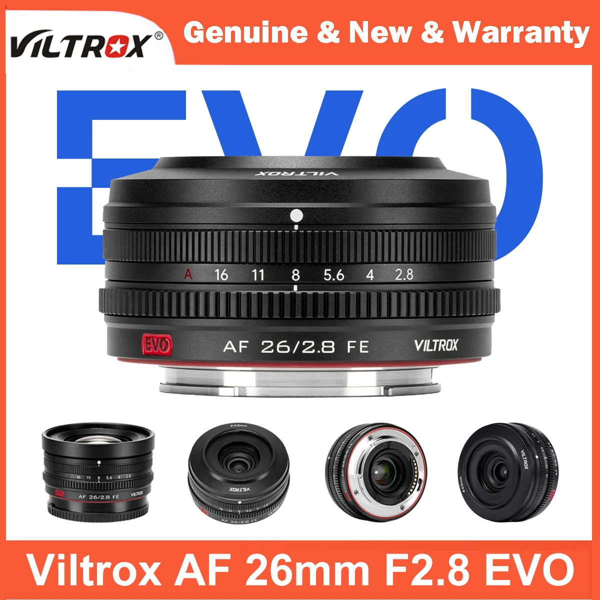 Viltrox 26mm F2.8 EVO Pancake Lens AF Full Frame Prime Lens dla Sony E-Mount A7CII A7C A7IV A7III A7RV A7RIV A6700 Nikon Z-Mount