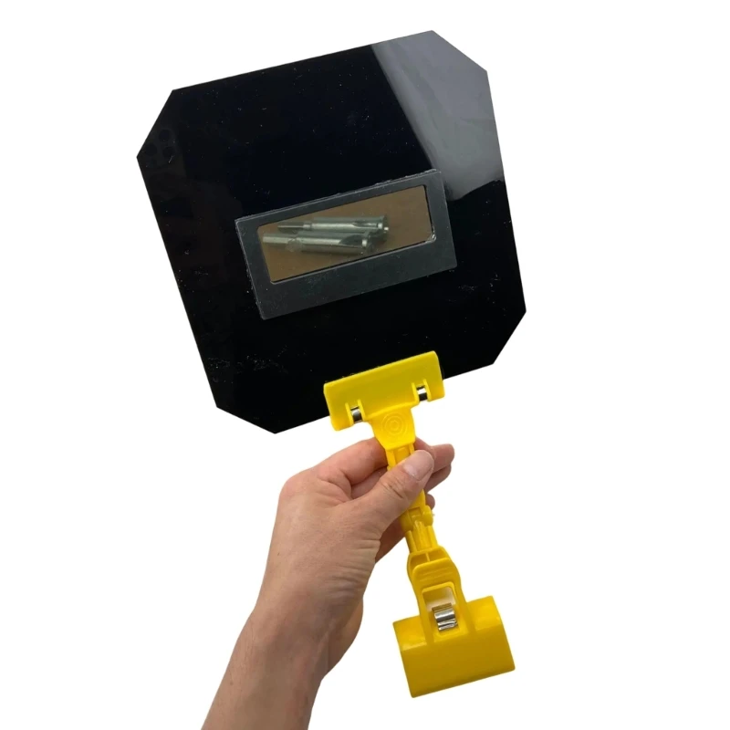 

Stable Yellow Welding Shield Lightweight Welding Mask High Sensitivity Sensors Practical Welding Blackouts Panel 601C