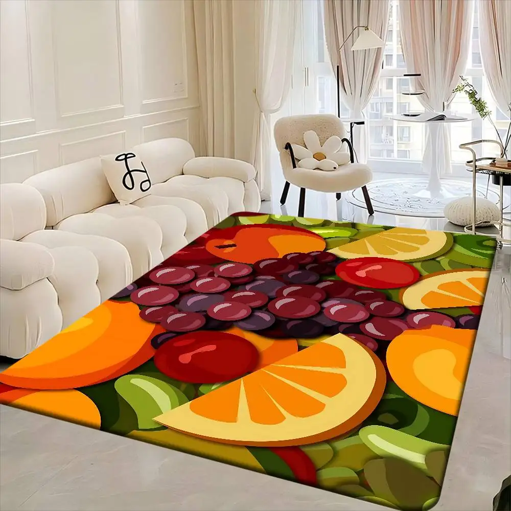 Cartoon Fruit Pattern Kitchen Mat Cheaper Anti-slip Modern Living Room Balcony Printed Modern Home Decor