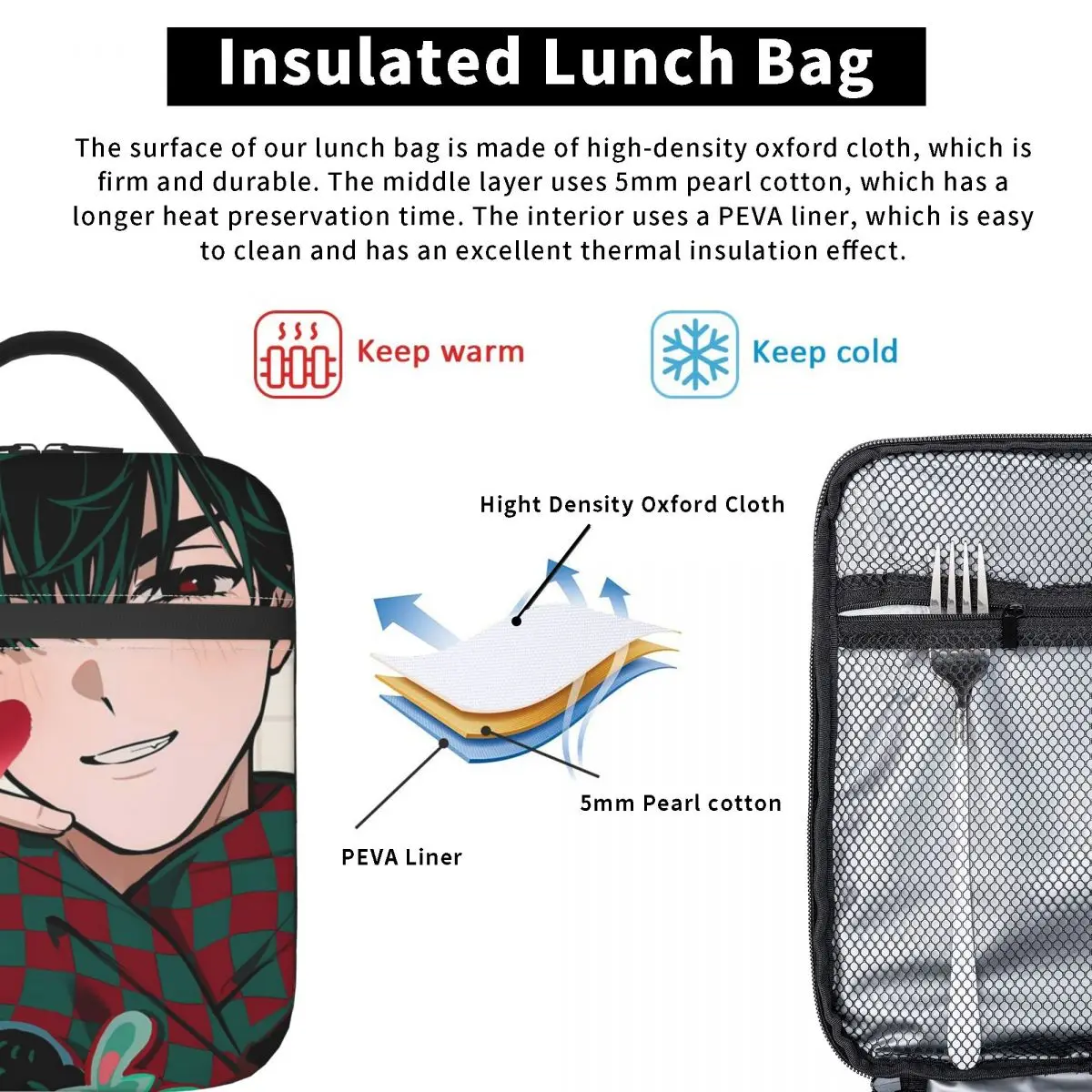 الغريبة المرحلة ميزي حتى إيفان حقيبة الغداء لطيف علب الاغذية نزهة المحمولة الحرارية حمل حقائب اليد للجنسين مقاوم للماء مصمم حقيبة للحفاظ على البرودة