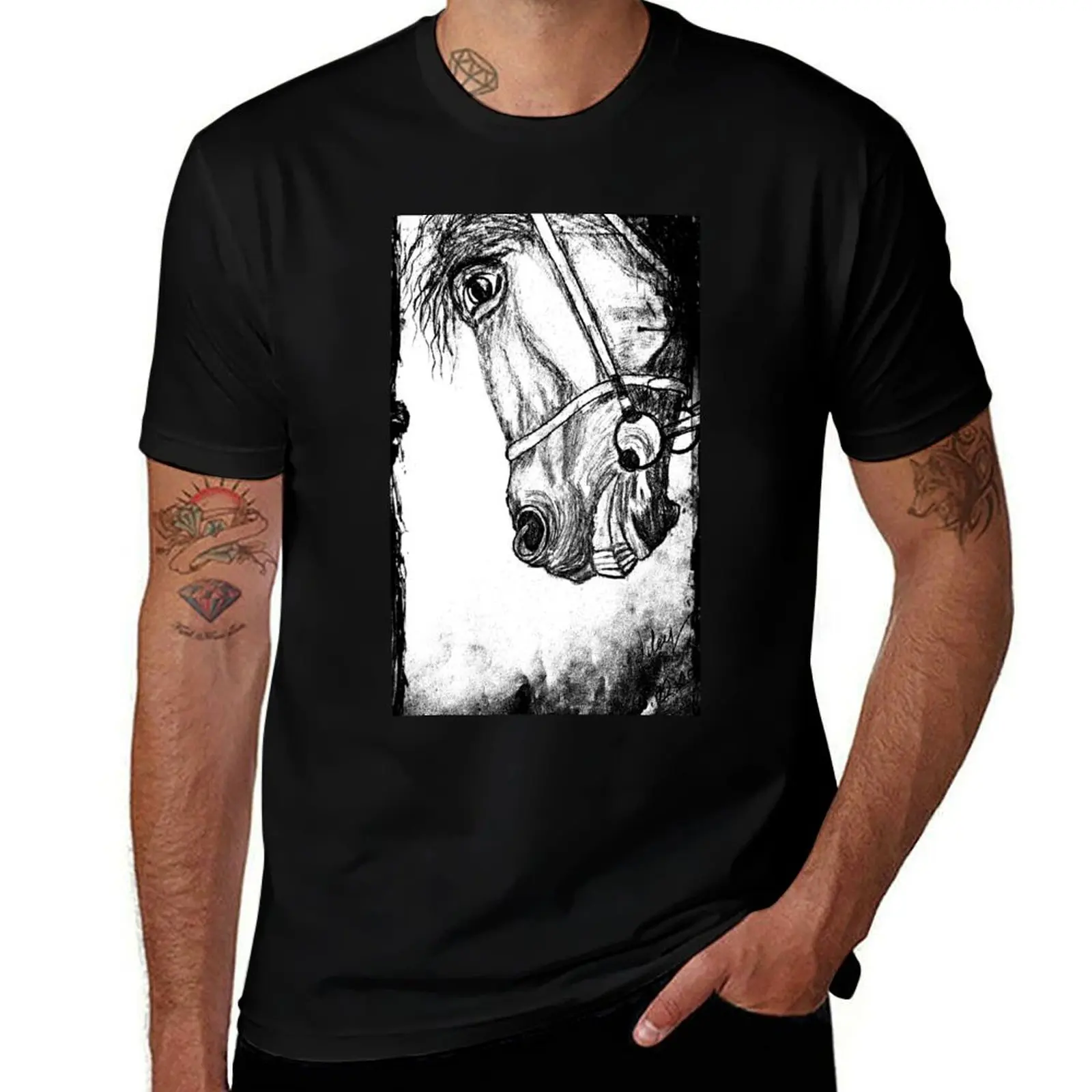

horse T-Shirt anime t shirts oversize t shirts for man cotton man tshirt T-shirt