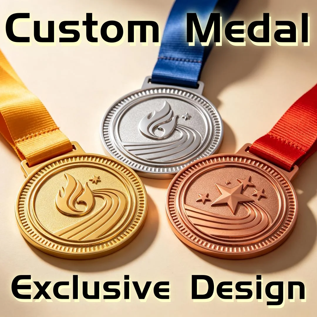 Manufacturer Wholesale Design Logo Custom 3D Metal Medal Cheap Sport Award Medal with Ribbon
