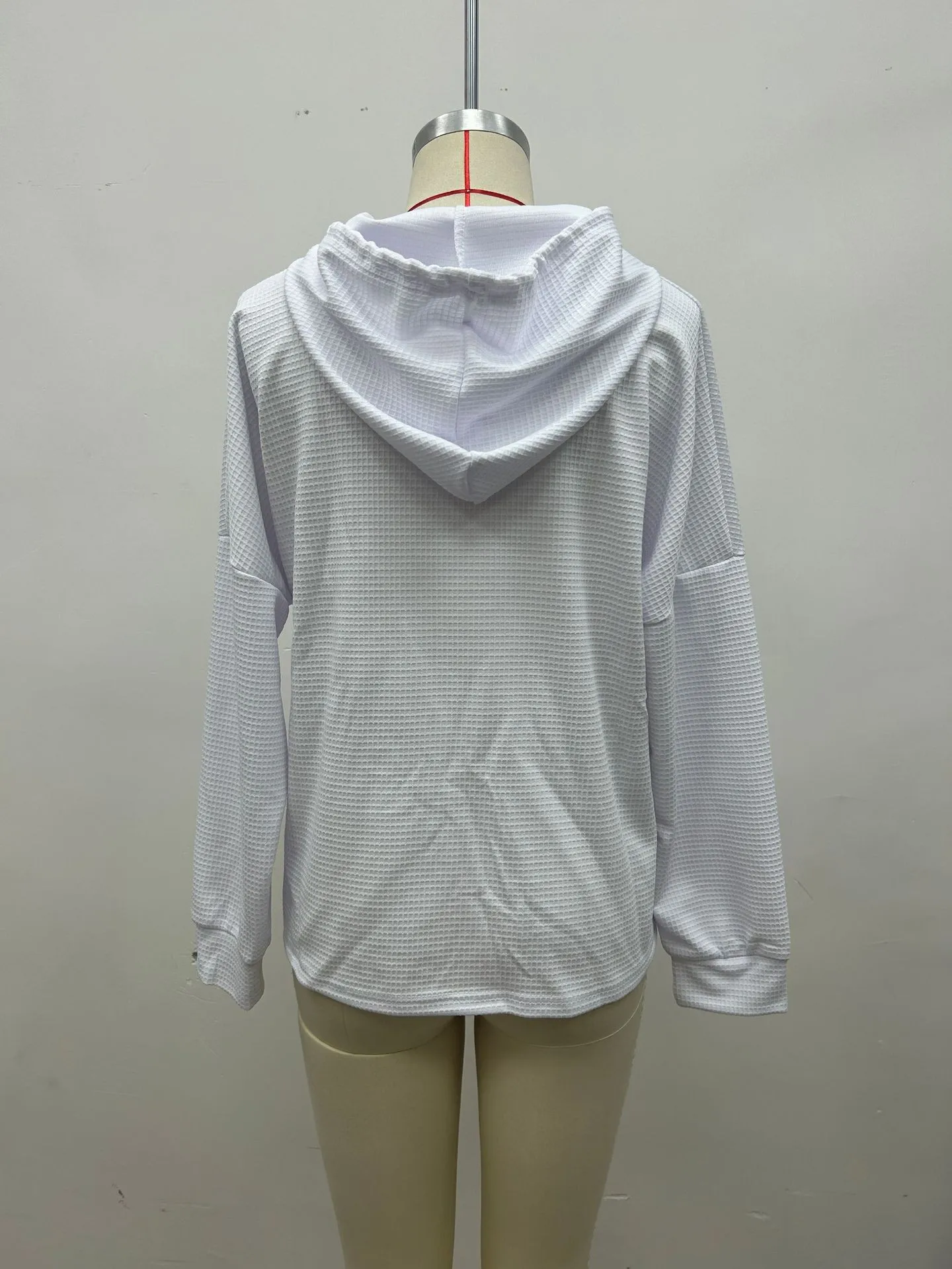 Casual Long Sleeve Sweatshirt Loose Fit with Pullover Irregular Hooded Hoodie Standard Length Women Sweatshirts