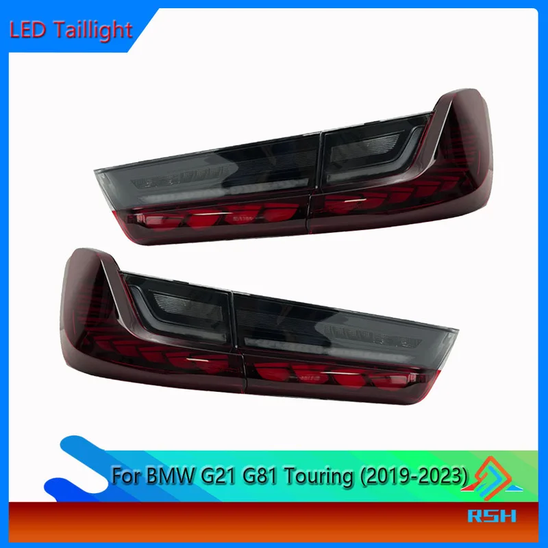 Aftermarket Tail Light Assembly For BMW 3 Series G21 G81 Touring 2019-2023 Dragon Scale Style Housings Turn Signal Tail Light