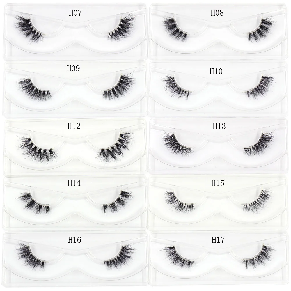 3D Half Lashes Wholesale Natural Half False Eyelashes 3D Mink Lashes Wispy Natural Crisscross Fake Eyelashes Extension Makeup