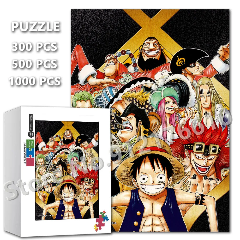 One Piece Puzzles for Adult Anime Wano Country Jigsaw Puzzle Child Intellectual Educational Diy Wooden Puzzle Kids Game Toy Gift